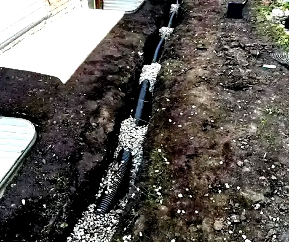 Completed Efficient French Drain Installation in Lexington, KY